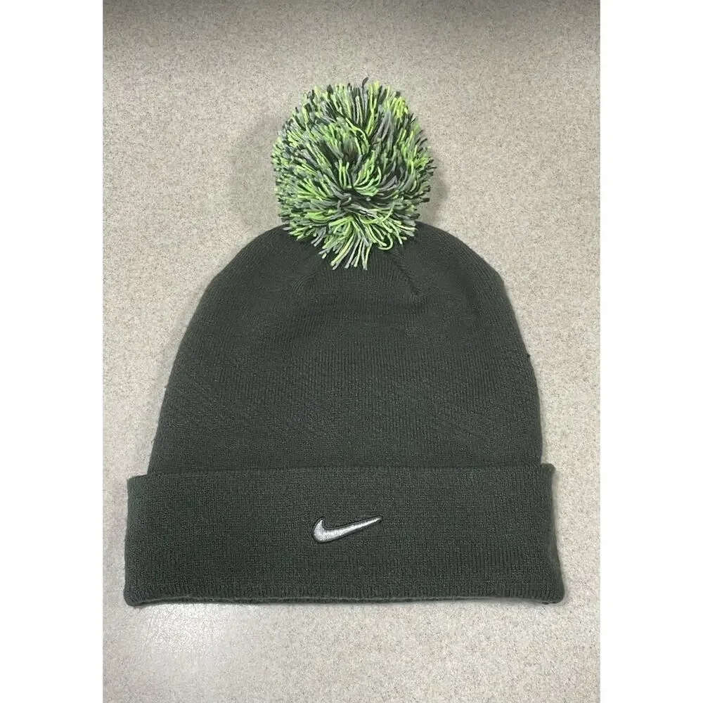 Nike LeBron James LBJ Pom Pom Beanie Unisex OSFM Dark Green